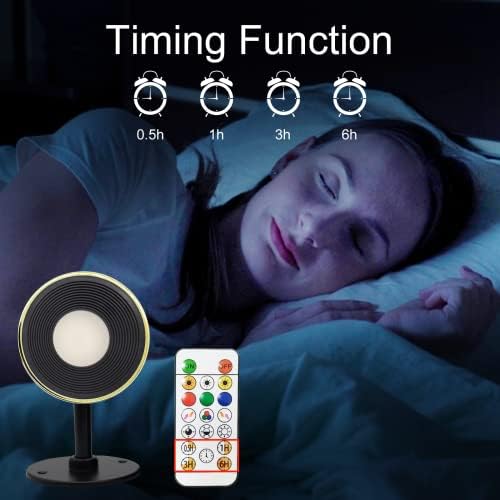 MLOQI LED Wall Light Indoor with 16 Colors Wall Sconces with Battery Powered, Dimmable,Touch Control, Remote Control,360° Free Rotation, Modern Rechargeable Wall Light for Picture (Black)