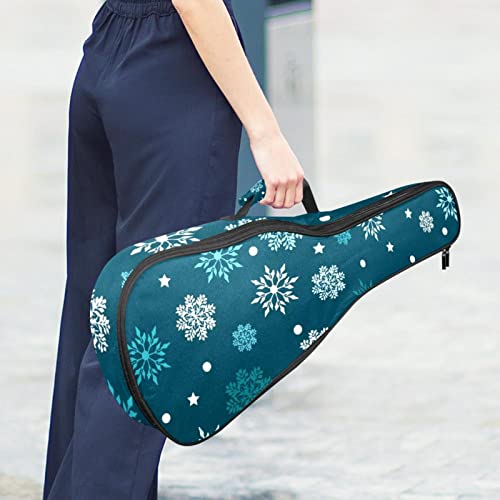 Sac ukulélé ténor et soprano étanche rétro à flocons