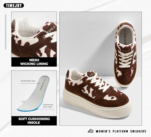 Women's Platform Fashion Sneakers Non-Slip Chunky Sole Casual Low Walking Shoes for Daily Wear & Streetwear Outfits4