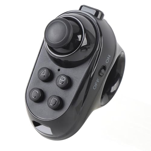 PUSOKEI Contrôleur de télécommande VR Manette de jeu Bluetooth, Manette de jeu VR sans fil Contrôle vidéo VR, selfie, page Flip E-Book/PPT/Nook, souris,...