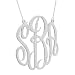 Personalized Sterling Silver Monogram Necklace (Made in USA)