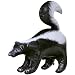 Jet Creations Inflatable Striped Skunk 30" Prop Figurine Educational For Kids & Adults Stuffed Animals AN-SKUNK, Multicolor