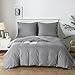 Produktbild Good Nite Bettwäsche 200x200 3 teilig Grau Bettwäsche-Sets Mikrofaser Bettbezug 200x200 cm + 2 Kissenbezug 80x80cm Atmungsaktiv Weich
