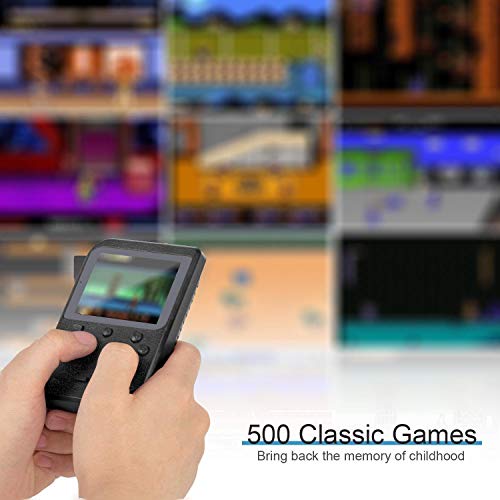 Handheld Game Console, Retro Mini Game Player with 500 Classic FC Games, 3.0 Inch Screen 800mAh Rechargeable Battery Portable Game Console Support TV Connection & Two Players for Kids Adults - Thumbnail 6