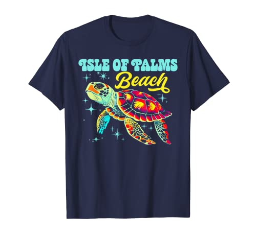 Isle of Palms Beach SC Artistic Sea Turtle Retro T-Shirt