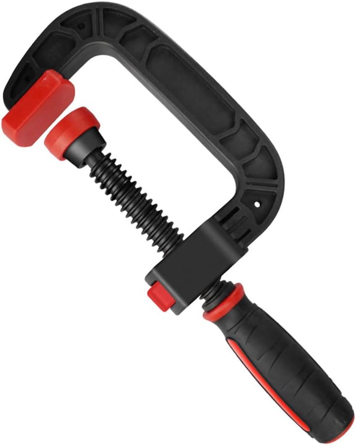 Quick Release G Clamp for Woodworking, Heavy Duty Welding Clamp with Rubber Handle, Metal Abs Construction for Home Carpentry