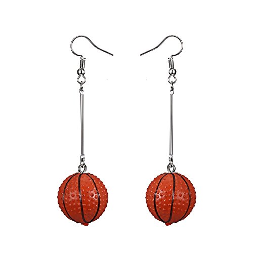 Baba Creative Funny Cartoon Sports Tassel pendant Earring Basketball Earrings Long Dangle Earring for Women Girl