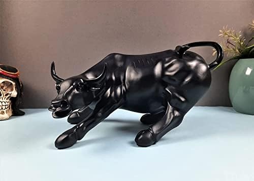 DecorWala Black Bull Statue 26cm – Sensex Stock Market Decor Figu...