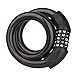BIGLUFU Bike Lock Bicycle Motorcycle Cable Chain Locks Long, Heavy Duty Cables Resettable, 0.79'/20mm Diameter, 5-Digit Coiled Secure Combination Combinations, 4 FT, 47'/120cm Length