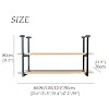 POJGVU Pot Rack Ceiling Mount, Kitchen Wine Rack, Space-Saving Floating Wall Shelves for Storage, Wooden Or Metal, Perfect for Organizing Cookware and Kitchen Essentials,2-Tier 60×30×80cm #1