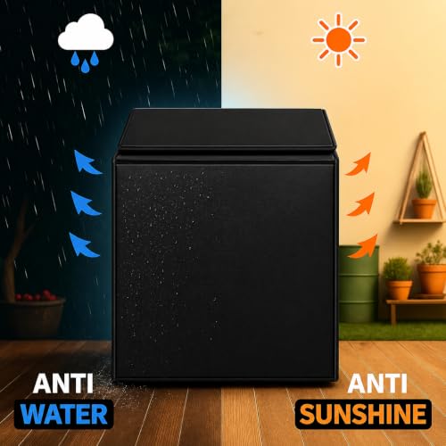Image of Washing Machine Cover Top Load 6kg to 7.5kg | Heavy Duty Waterproof Polyester Protective Cover | Dustproof & UV Resistant | Universal Fit For All Fully Automatic Machine (Black)
