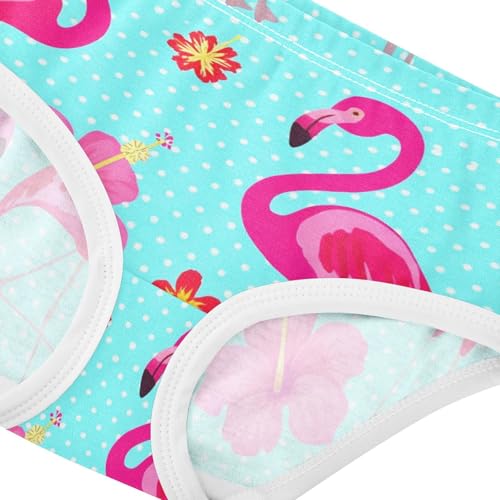 Pink Flamingos Tropical Blue Toddler Underwear Custom 2t Cotton Girl Panties Cute Animals Briefs Undies Kids4