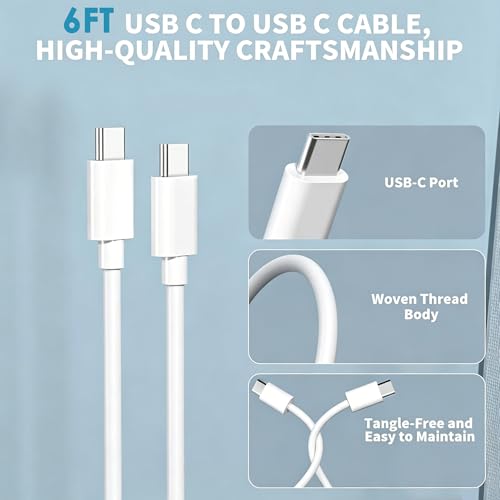 Image of iPhone 17 16 Charger Fast Charging,[MFi Certified]40W USB C iPhone Fast Charger Block with 6FT Long USB C to C Charging Cable Cord for iPhone 17e /Air /17 Pro Max /16 Plus /15Pro /Pro Max,iPad Pro /AirPods