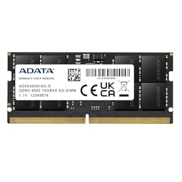 XPG Memória RAM de 262 pinos Hunter DDR5 16GB 4800MHz SODIMM 262 pinos (AD5S480016G-S)