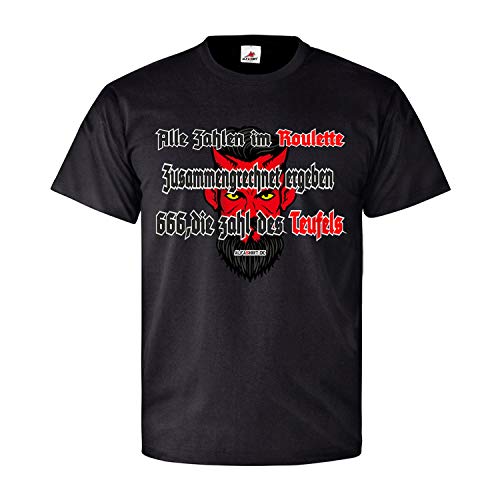 T-shirt roulette devil casino grande taille homme noir 4XL Copytec