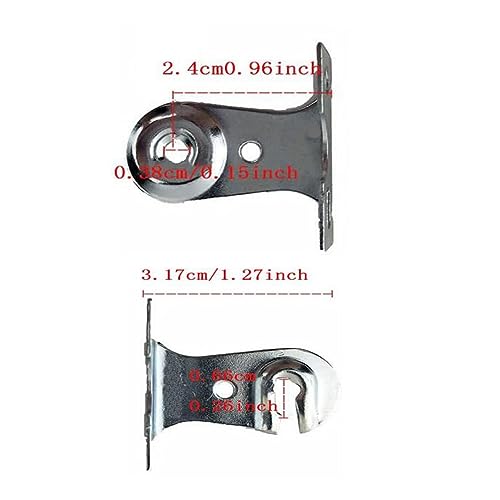 BOLWHAO Roller Window Shade Outside Mount Brackets with Screws, Roller Shutters Metal Hold Down Brackets, Curtain Roller Blind Bracket Mounting Brackets of Exterior Sun Shades (4 Pairs)
