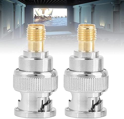 Hilitand BNC Male to SMA Female RF Connector, BNC-J/SMA-K Coaxial Adapter Test Converter, Gold-plated Copper Core Test Converter 2Pcs