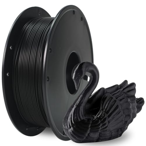 ⚡ GIANTARM 3D Printer Filament, Black PLA Filament 0.5kg, 1.75mm Dimension Accuracy +/- 0.03mm, 3D Printing Filament