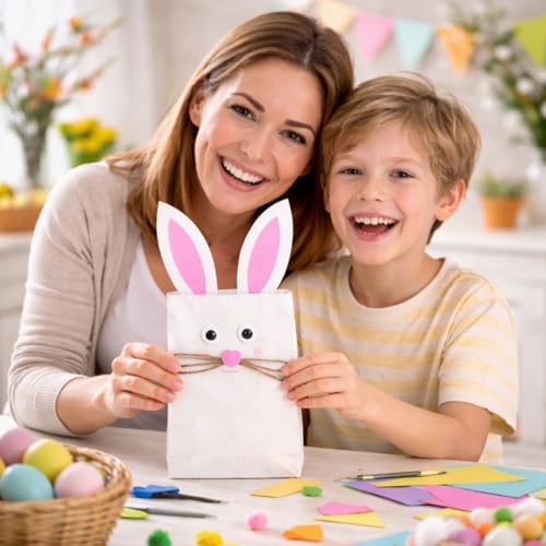 200 Stk Frühstückstüten aus Papier - Fettdichte Beutel für Toast, Brot, Brötchen, Obst - Größe: 14 x 21 cm