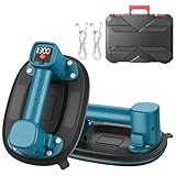 Electric Tile Suction Cup Lifter 2Pcs, 10" Glass Suction Cup with LED Display, Dual motors, Max 662LBS Load Heavy-Duty Vacuum Suction Cups for Tile/Window/Granite