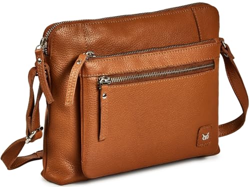 Wise Owl Small Leather Crossbody Handbag