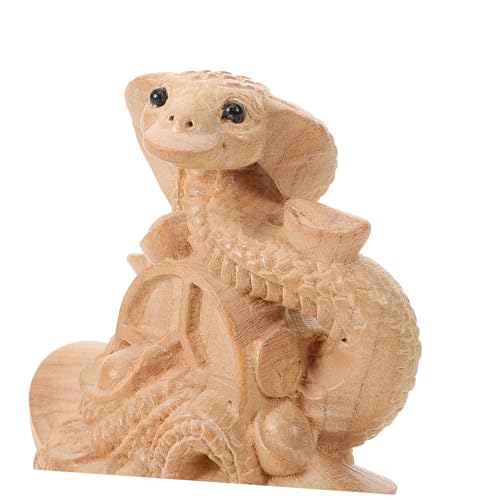 Statue décorative serpent DOITOOL 4 pièces statuette sculptée pour maison et salon - 4