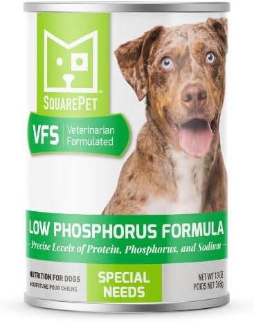 SquarePet VFS® Low Phosphorus Dog Food, Special Needs Formula, 13oz Cans, Case of 12, Low Protein, Low Sodium, Vet-Formulated