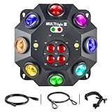 Moving Head Light, 150w RGBW 4in1 LED DJ Stage Lights, Infinite Rotation DJ Lights with Sound Activated for Wedding DJ Party and Live House