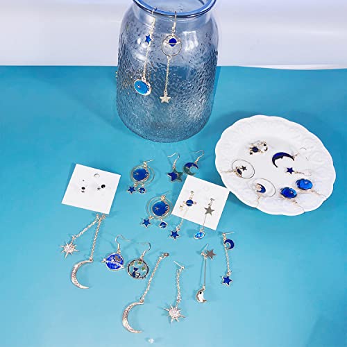 Moon Earrings Aesthetic Earrings Kawaii Earrings Funky Cute Quirky Earrings Planet Star Sun Space Astronaut Celestial Hippie Witchy Alt Weird Fun Anime Earrings For Women Girls #TOP3