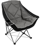 CAMPHILL Folding Camping Chair,Oversized Portable Camping Chair with Cup Holder,Heavy Duty Padded...