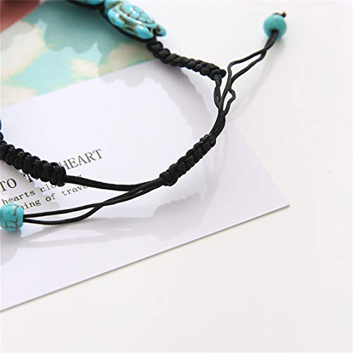 Idiytip Shell Beads Starfish Turtle Charm Turquoise Stretch Anklet Bracelet Handmade Bohemian Foot Chain #TOP3