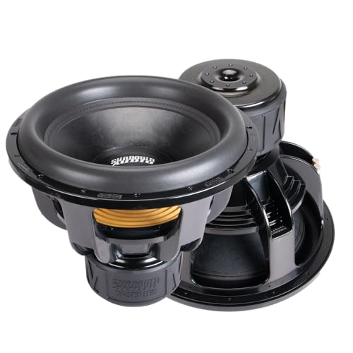 Sundown Audio M18 Car Subwoofer – 18' Dual 2 Ohm, 2000W RMS/4000W Peak, 3' Aluminum VC, 35mm Xmax, Mega Roll Surround, Quad Magnet Motor, Low-Distortion SPL Sub