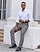 COOFANDY Men's Iron Free Premium Fashion Classic Fit Flat Front Hidden Comfort Waistband Suit Pant