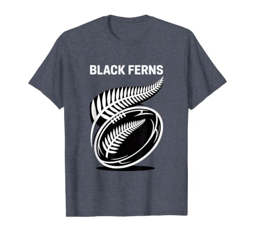 New Zealand Rugby Womens Rugby Black Ferns Men T-Shirt, Men, Heather Blue, Medium