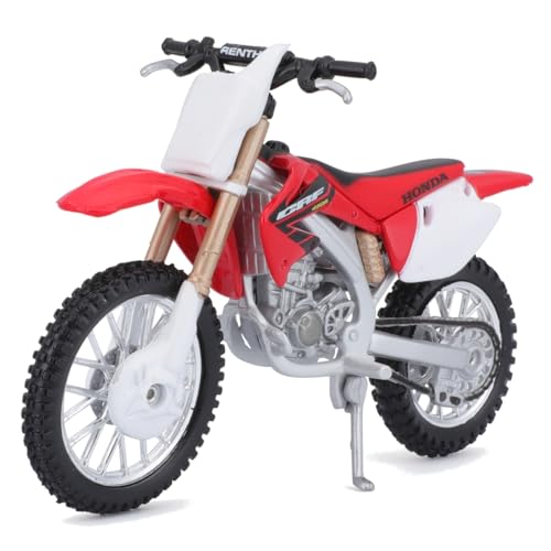 May Cheong Bburago Honda CRF450 Motorbike - Incredibly Detailed Die-Cast Replica Collectible Model - 1:18 Scale, Red