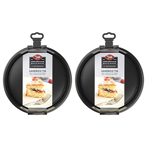 Image of Tala Non Stick Doubled Layer Coating Performance Sandwich Pan 20cm Black (Pack of 2)