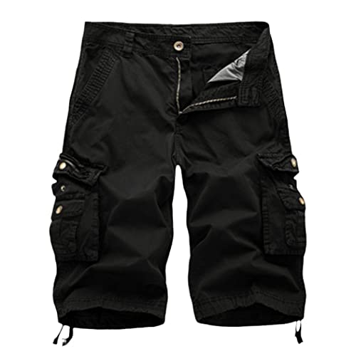 Short cargo coton noir taille 58 pour homme souffrant de la chaleur