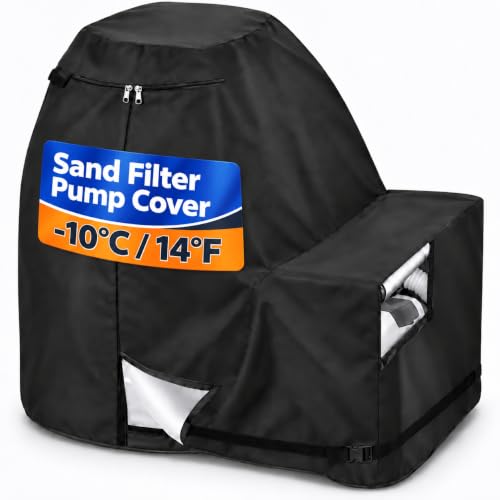 Pool Pump Cover for 17-20 Inch Sand Filters Above Ground Pools Black