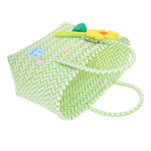 Alipis Woven Bag Handles Cotton Rope Storage Basket Craft Tote Organizer Versatile Extra Large Basket for
