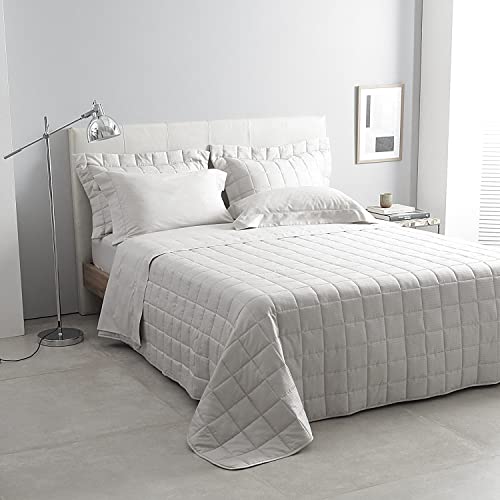 Fronha 50x70cm Cetim 300 Fios Buddemeyer Damask Stripes 100% Algodão Penteado Bege