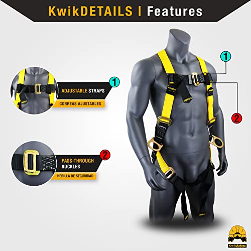 KwikSafety - 6' Cobra Web Self-Retracting Lifeline [Combo] Class 1 Retractable Safety Lanyard SRL ANSI OSHA Fall Gear - Thumbnail 4