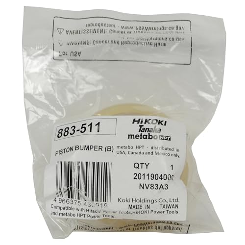 Metabo HPT 883-511 Piston Bumper Replacement Tool Parts for Nailer Tools - 4-Pack