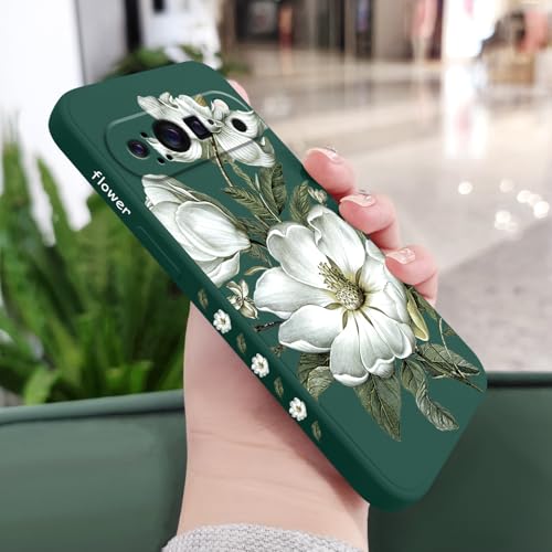 Coque Google Pixel 9 Pro silicone liquide mince anti-choc vert