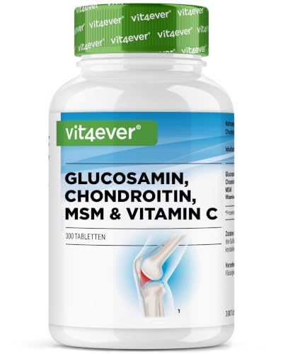 vit4ever Glucosamina Condroitina MSM - 300 Comprimidos - Fórmula 4 en 1