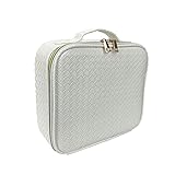 CHICREEN Makeup Bag Cosmetic Bag Travel Makeup Bag with Adjustable Dividers Soft Handle, Portable PU