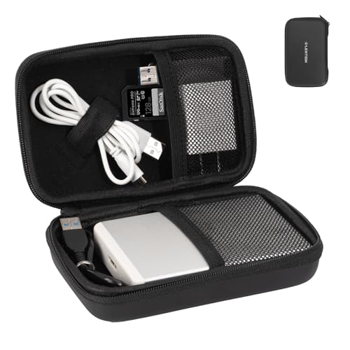 LENTION External Hard Drive Case for Solid State Drive EVA Shockproof Waterproof Storage 2.5 inch Hard Drive Laptop Power Adapter,Power Bank, Phone Ch