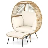 Maße & Tragfähigkeit: Unsere Rattan-Sitze messen 110 x 82 x 145 cm, um ein Gefühl von Geräumigkeit und Komfort zu bieten. Darüber hinaus sorgen der X-förmige Rahmen an der Sitzfläche und die 4 Beine für Stabilität.