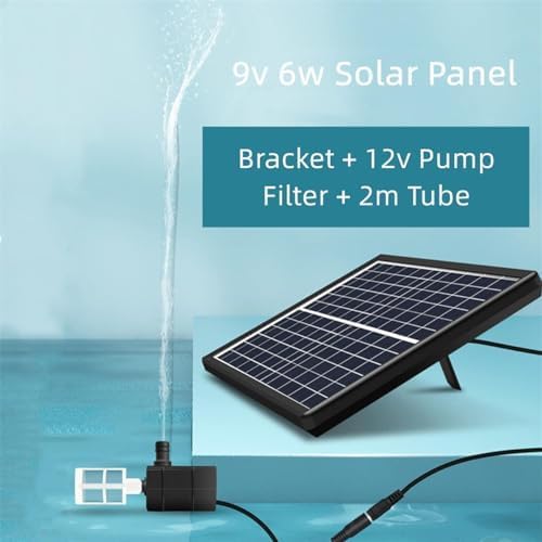 Fontana a dondolo in bambù ad energia solare per giardino e cortile, set completo con pompa filtro per l'acqua del pannello solare e tubi, decorazione per esterni da 40,6 cm