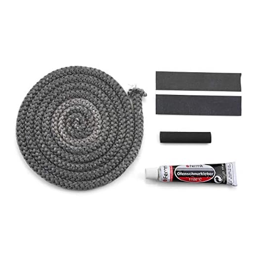 Türdichtung Set für Hark Kodiak Kaminöfen - Kordeldichtung - Passgenaues Kaminofen Ersatzteil