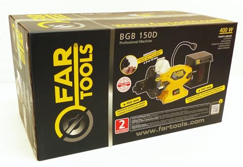 Electro afiladora 450 Fartools con muelas de precisión y base estable 3
